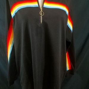 Rainbow half zip jacket